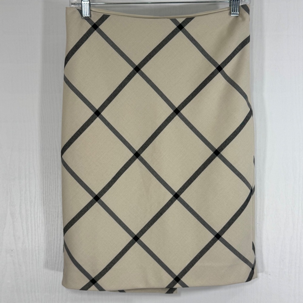 The Limited Beige Plaid Pencil Skirt Women‎ Size 0 Career Business